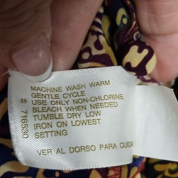 Christie & Jill Vintage Blouse Multicolored Eclectic Abstract Size 16 - Picture 6 of 7